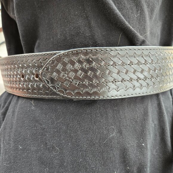Bianchi #B11 size 38 40 Leather Police Cop Security Belt Black - Picture 1 of 7
